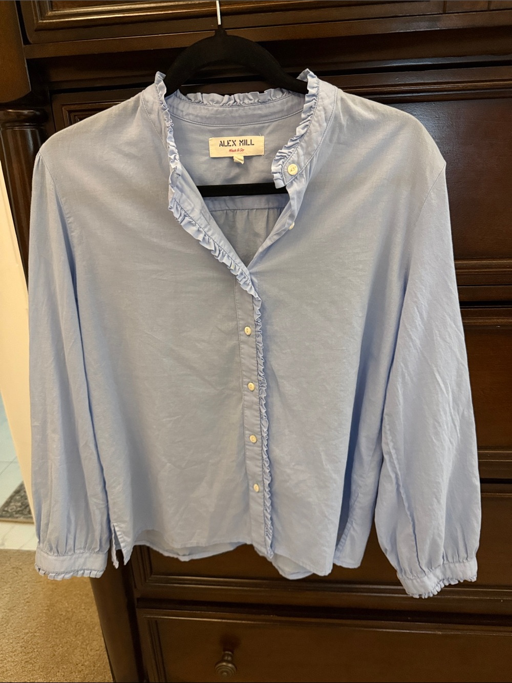 Chantilly Ruffle Shirt In Cotton Voile